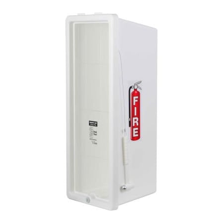 Cato Cato Chief Plastic Fire Extinguisher Cabinet, Fits 20 Lbs. Extinguisher, White 12001-H